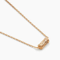 Collier Manua Plaqué Or Jaune Oxyde De Zirconium