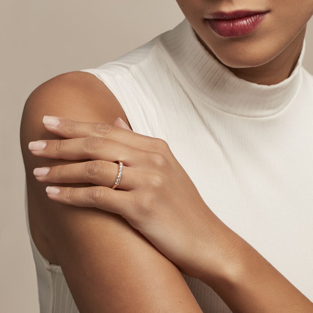 Bague Isee Plaqué Or Jaune Oxyde De Zirconium - Bagues avec pierre Femme | Histoire d’Or