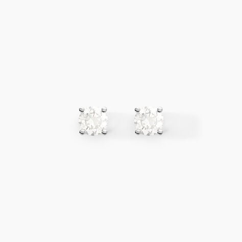 Boucles D'oreilles Puces Aphrodite Or Blanc Diamant - Clous d'oreilles Famille | Histoire d’Or