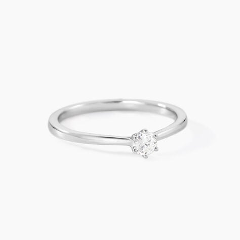 Bague Solitaire Athena Or Blanc Diamant - Bagues solitaires Femme | Histoire d&rsquo;Or