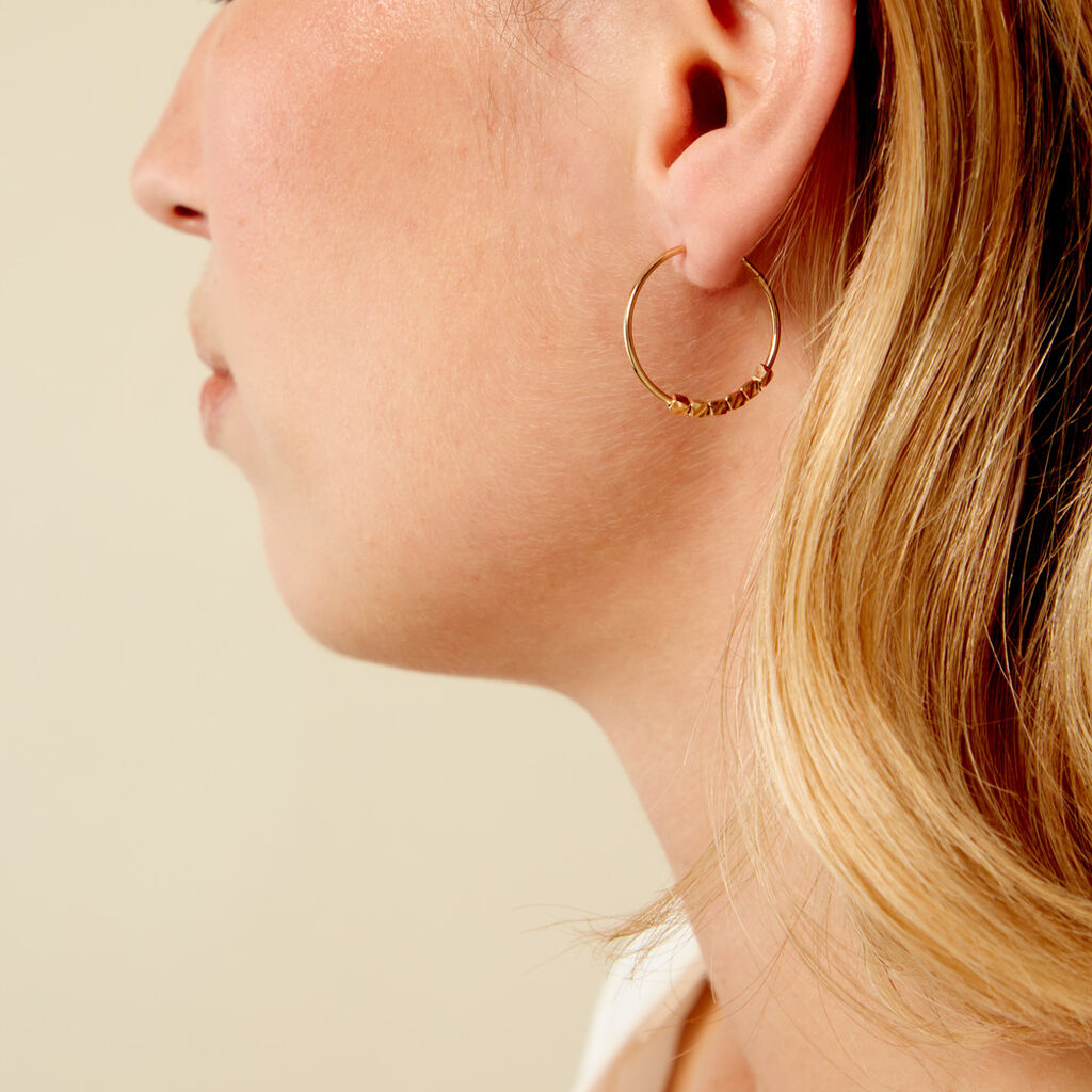 Créoles Spiro Or Jaune - Boucles d'oreilles créoles Femme | Histoire d’Or