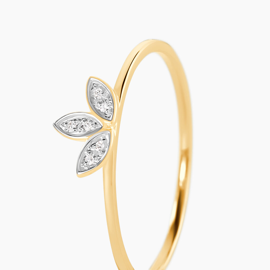 Bague Palmiritio Or Jaune Diamant - Bagues avec pierre Femme | Histoire d&rsquo;Or