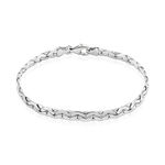 Bracelet Ivy Maille Haricot Or Blanc - Bracelets cha&icirc;ne Femme | Histoire d&rsquo;Or