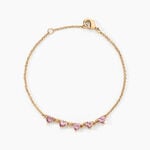 Bracelet Po&eacute;sie Ros&eacute;e Plaque Or Jaune Oxyde De Zirconium - Bracelets Femme | Histoire d&rsquo;Or