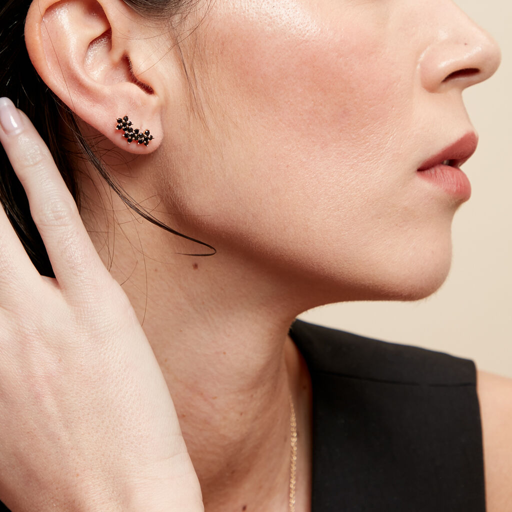 Bijoux D'oreilles Midnight Royalty Plaqué Or Jaune Oxyde De Zirconium - Boucles d'oreilles fantaisie Femme | Histoire d’Or