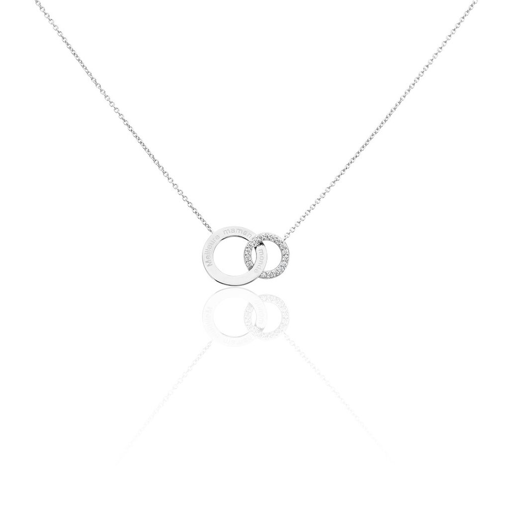 Collier Ananth Argent Blanc Oxyde De Zirconium - Colliers fantaisie Femme | Histoire d&rsquo;Or