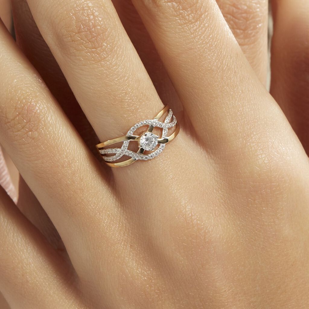 Bague Rozena Or Jaune Oxyde De Zirconium -  Femme | Histoire d’Or