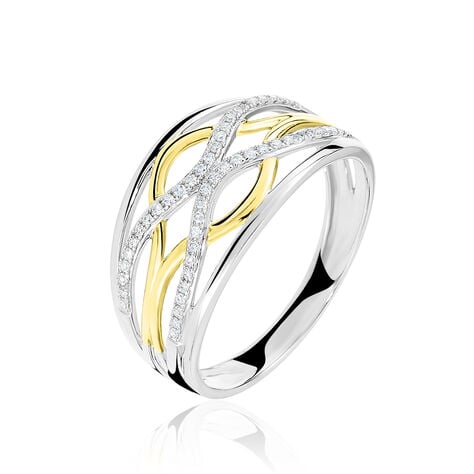 Bague Nathalie Or Bicolore Diamant - Bagues avec pierre Femme | Histoire d’Or