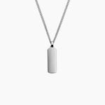 Collier Pantheon Acier Blanc - Bijoux sans pierre Homme | Histoire d&rsquo;Or