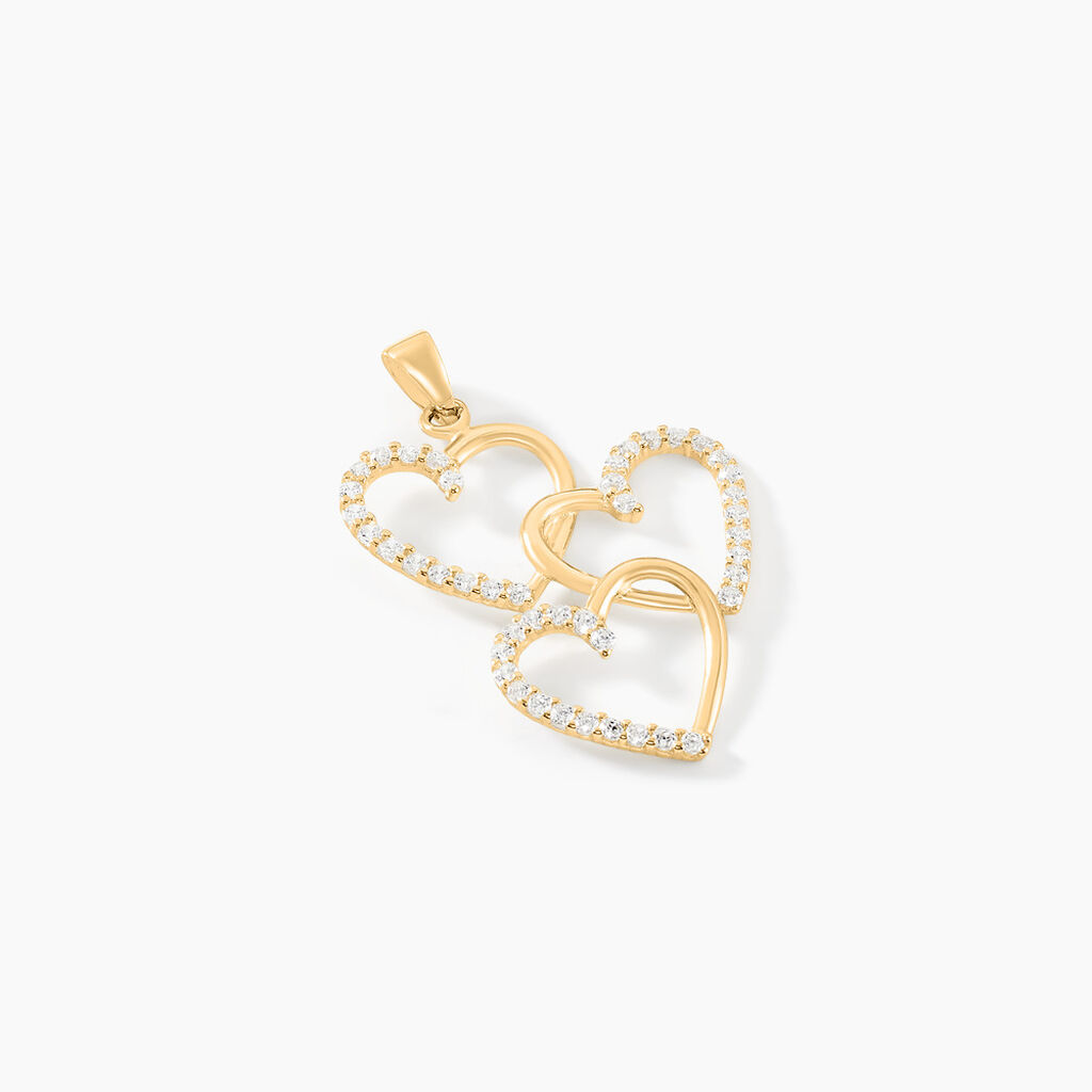 Pendentif Lovely Or Jaune Oxyde De Zirconium