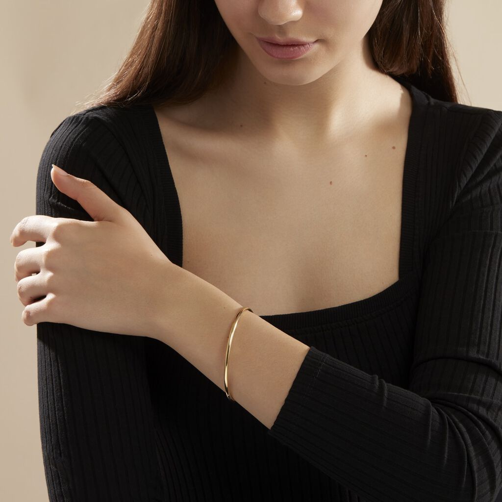 Bracelet Jonc Xylina Fil Rond Lisse Or Jaune - Bracelets joncs Famille | Histoire d’Or