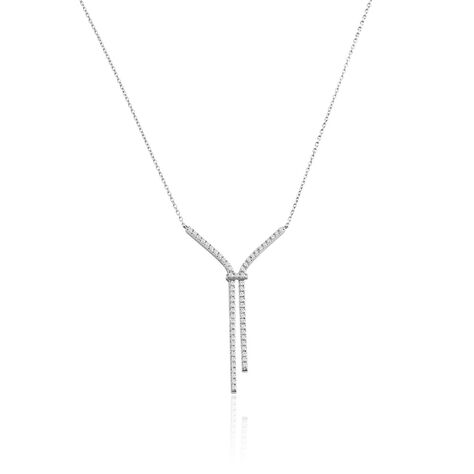 Collier Or Blanc Gwalduz Oxydes De Zirconium - Colliers Femme | Histoire d’Or