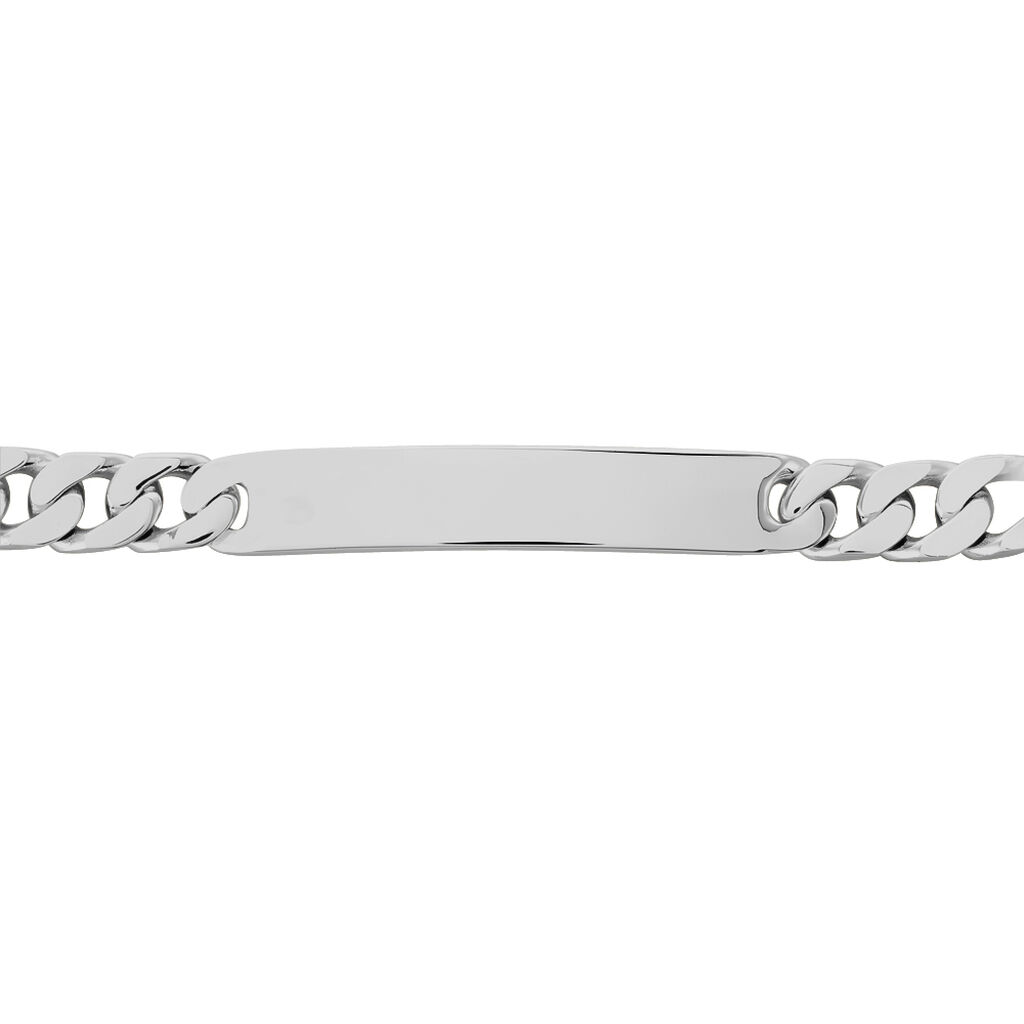 Bracelet Identité Casper Maille Gourmette Argent Blanc - Gourmettes Femme | Histoire d’Or