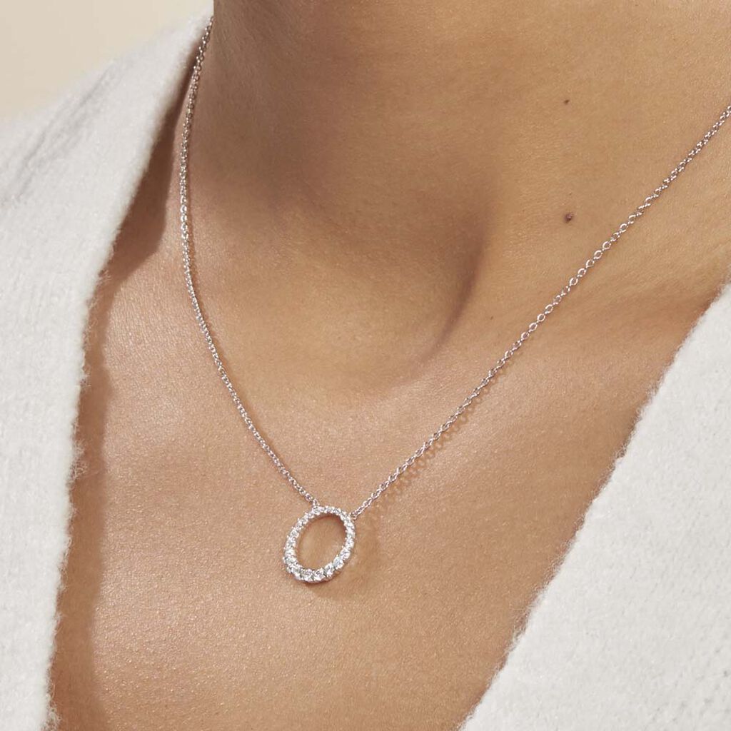 Collier Elaïs Argent Blanc Oxyde De Zirconium - Colliers fantaisie Femme | Histoire d’Or