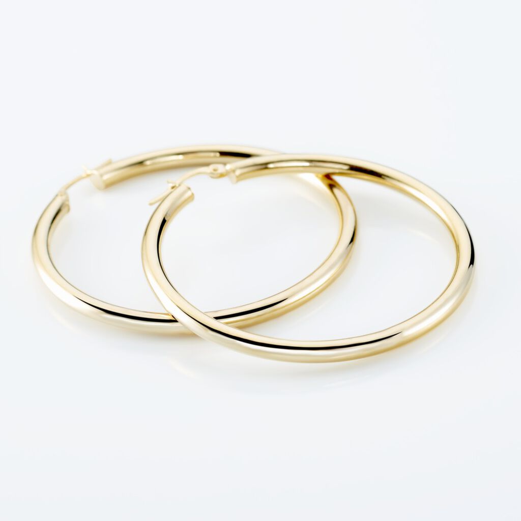 Créoles Or Jaune Rond - Boucles d'oreilles créoles Femme | Histoire d’Or