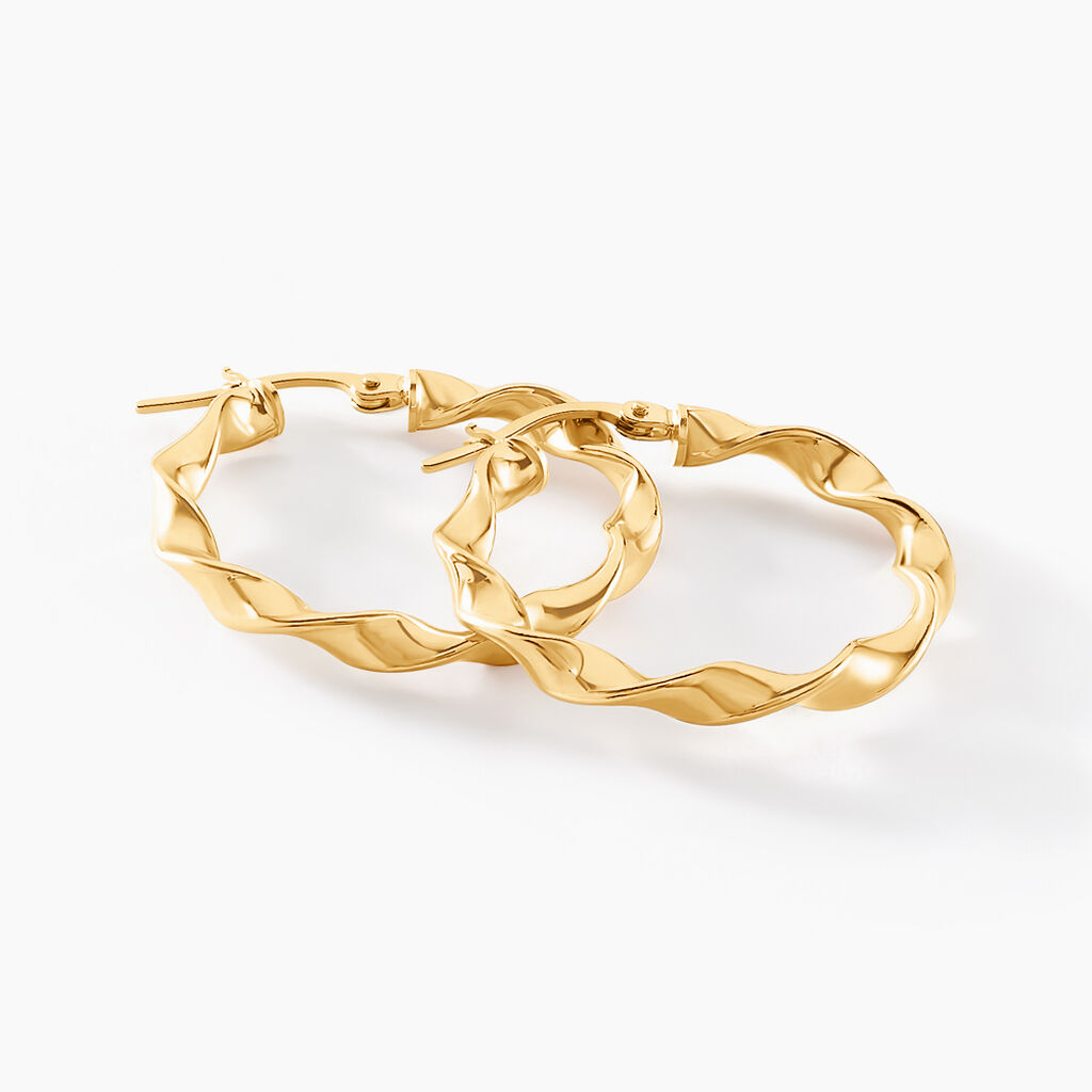 Créoles Lexus Or Jaune - Boucles d'oreilles créoles Femme | Histoire d’Or