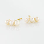 Boucles D'oreilles Puces Caitlyn Or Jaune Perle De Culture - Clous d'oreilles Femme | Histoire d&rsquo;Or