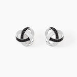 Boucles D'oreilles Puces Melina Argent Blanc Oxyde De Zirconium - Boucles d'oreilles fantaisie Femme | Histoire d&rsquo;Or