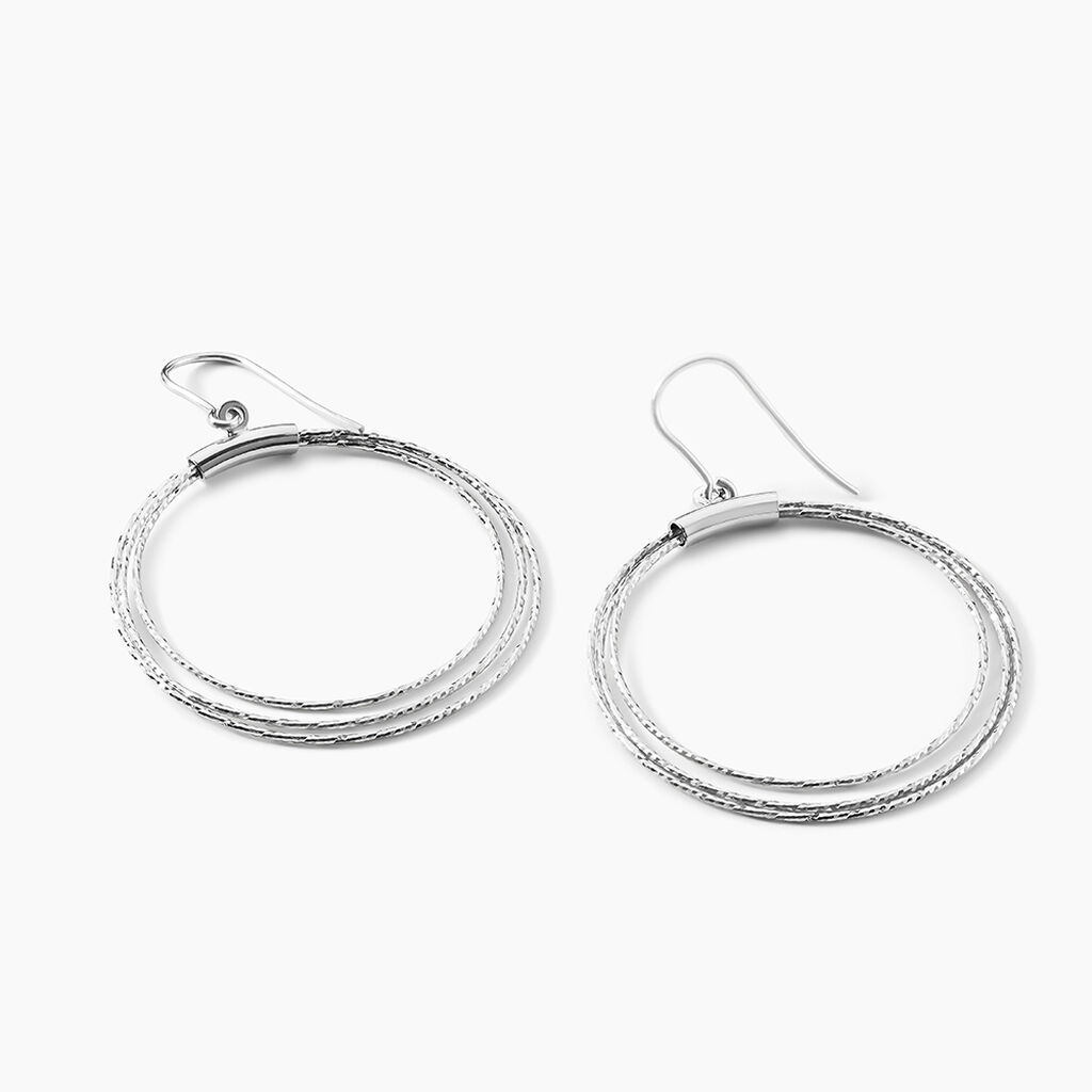Boucles D'oreilles Pendantes Nadiona Argent Blanc - Boucles d'oreilles fantaisie Femme | Histoire d’Or