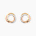 Boucles D'oreilles Puces Amaiur Or Tricolore Oxydes De Zirconium - Clous d'oreilles Femme | Histoire d’Or
