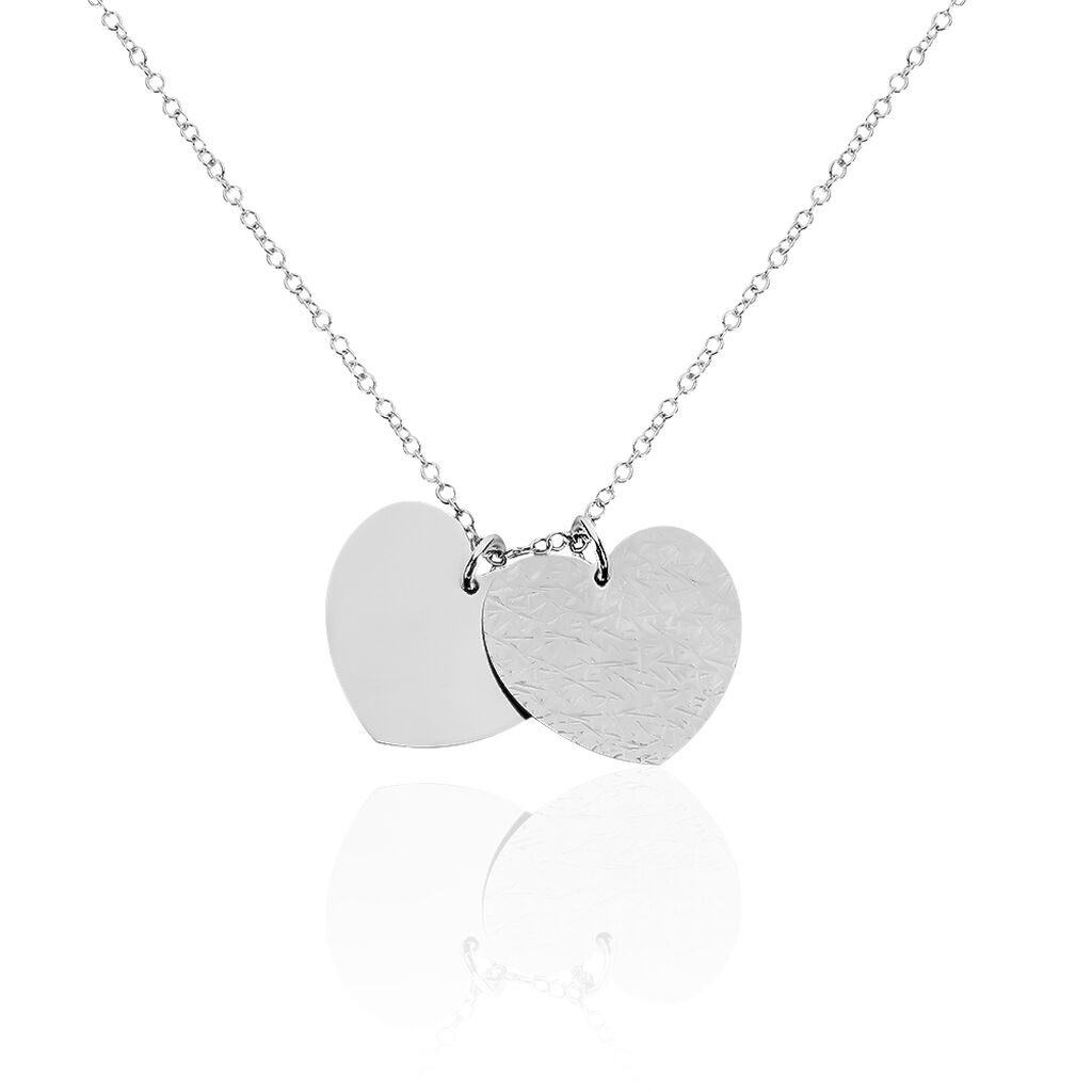 Collier Yrina Argent Blanc - Colliers Coeur Femme | Histoire d’Or
