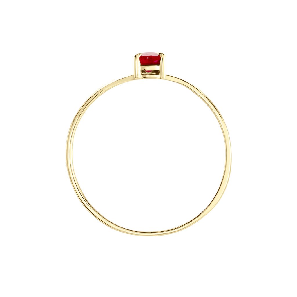 Bague Solitaire Pluie D'Eclat Or Jaune Rubis - Bagues solitaires Femme | Histoire d&rsquo;Or