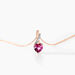 Collier Or Rose Clothilde Rhodolite - Sautoirs Femme | Histoire d’Or
