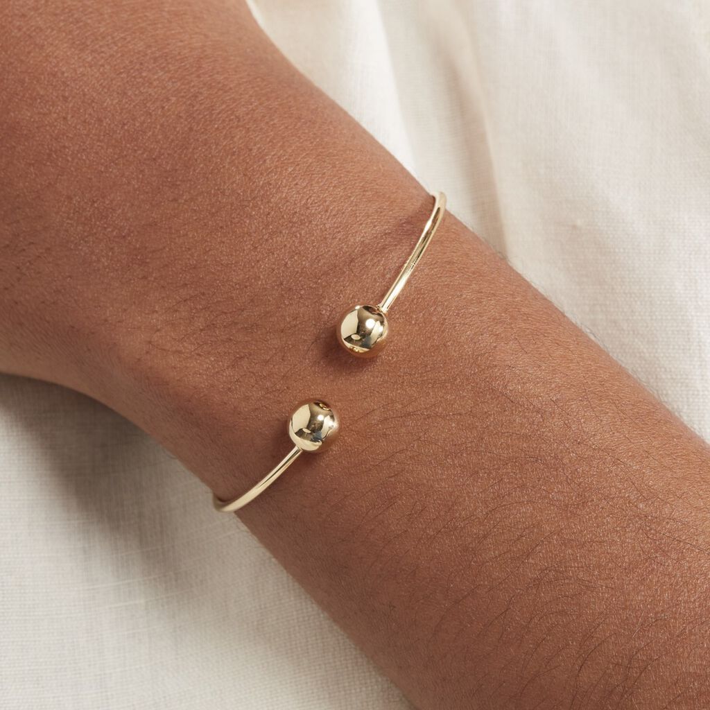 Bracelet Jonc Davina Boules Or Jaune - Bracelets joncs Femme | Histoire d’Or