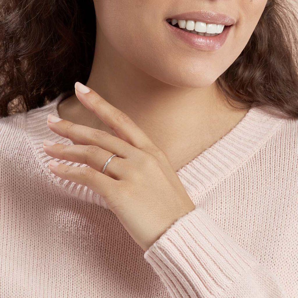 Alliance Laurie Tour Complet Or Blanc Diamant - Alliances Femme | Histoire d’Or