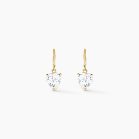 Boucles D'oreilles Djimmy Or Jaune Oxyde - Boucles d'Oreilles Coeur Femme | Histoire d’Or
