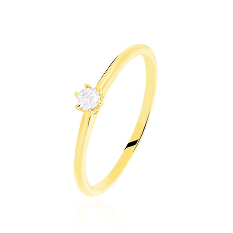 Bague Solitaire Annelies Or Jaune Diamant - Bagues solitaires Femme | Histoire d&rsquo;Or