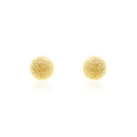 Boucles D'oreilles Puces Fidelia Boule Sablee Or Jaune - Clous d'oreilles Femme | Histoire d&rsquo;Or