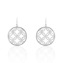 Boucles D'oreilles Pendantes Danyl Acier Blanc - Boucles d'oreilles fantaisie Femme | Histoire d’Or