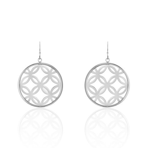 Boucles D'oreilles Pendantes Danyl Acier Blanc - Boucles d'oreilles fantaisie Femme | Histoire d’Or