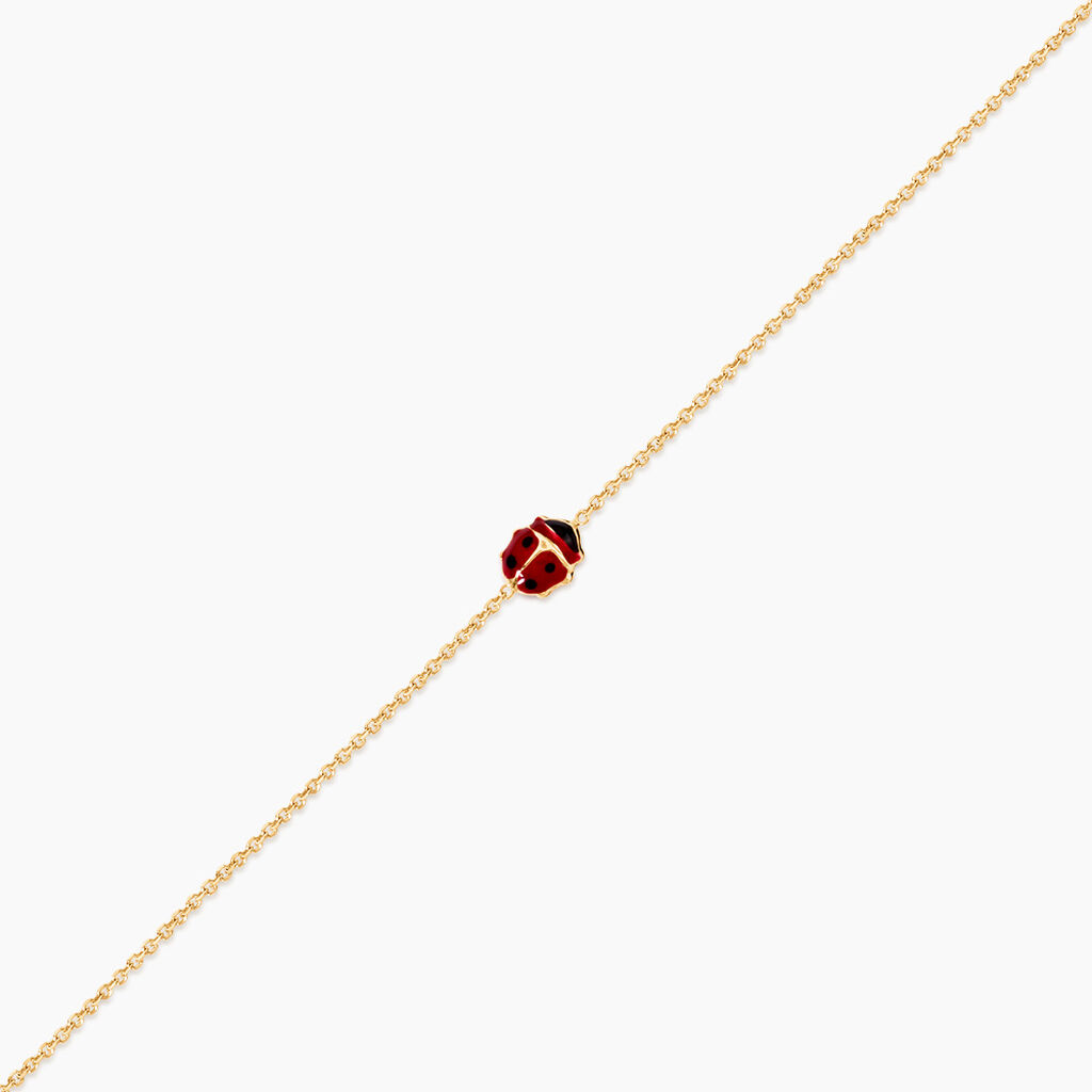 Bracelet Helidie Coccinelle Or Jaune - Bijoux sans pierre Enfant | Histoire d&rsquo;Or