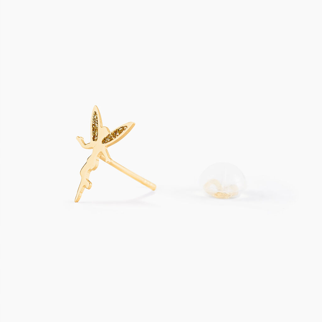 Boucles D'oreilles Puces Feelia Or Jaune - Clous d'oreilles Enfant | Histoire d’Or