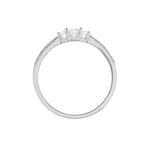 Bague Or Blanc Sabine Diamants - Bagues solitaires Femme | Histoire d&rsquo;Or