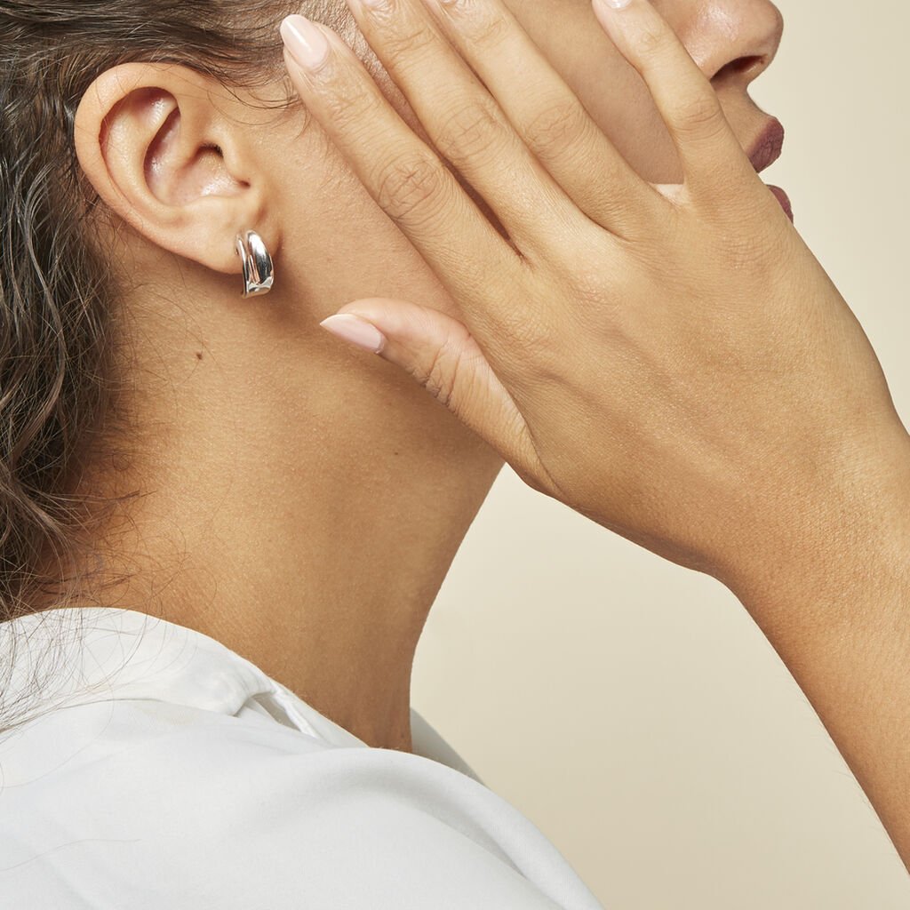 Créoles Adalie Lisse Plaqué Or Jaune - Boucles d'oreilles créoles Femme | Histoire d’Or