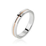 Alliance Liseret Ruban Plat Or Bicolore - Alliances Unisex | Histoire d&rsquo;Or