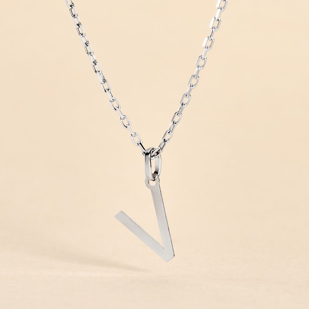 Pendentif Ionia Lettre Or Blanc - Pendentifs Famille | Histoire d&rsquo;Or