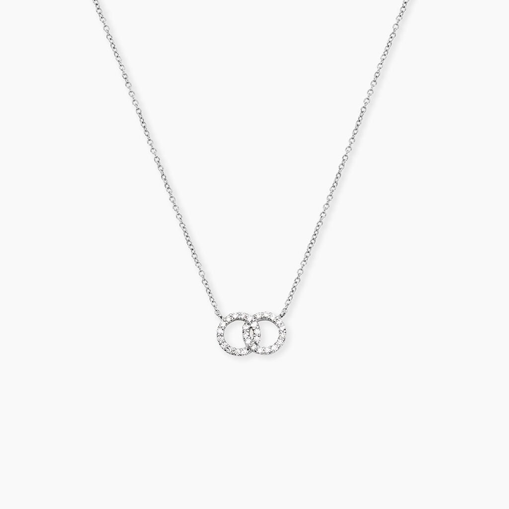 Collier Iwa Argent Blanc Oxyde De Zirconium - Colliers fantaisie Femme | Histoire d&rsquo;Or