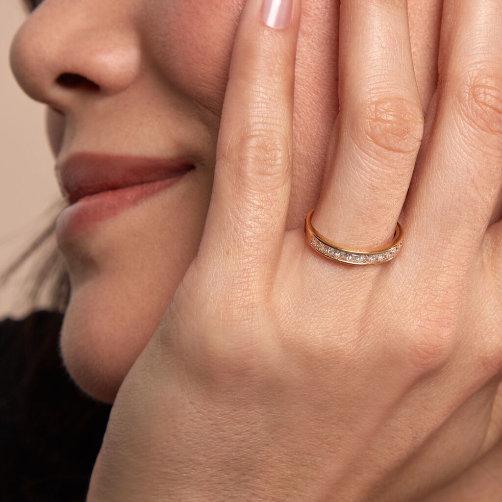 Bague Hyacintha Or Jaune Oxyde De Zirconium - Bagues avec pierre Femme | Histoire d’Or