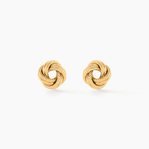Boucles D'oreilles Puces Nils Or Jaune - Clous d'oreilles Femme | Histoire d’Or