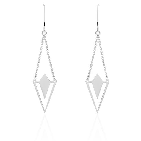 Boucles D'oreilles Pendantes Tylee Argent Blanc - Boucles d'oreilles fantaisie Femme | Histoire d’Or