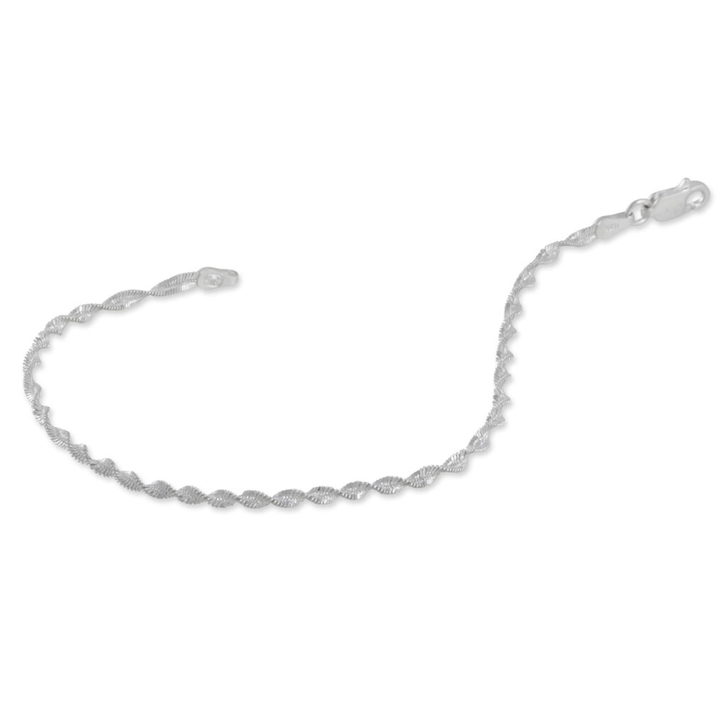 Bracelet Ciana Torsade Diamante Argent Blanc - Bracelets Femme | Histoire d’Or