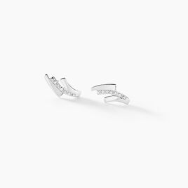 Boucles D'oreilles Puces Ainhoa Or Blanc Diamant - Clous d'oreilles Femme | Histoire d’Or