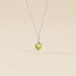 Collier Or Blanc Clothilde P&eacute;ridot - Colliers pierre Femme | Histoire d&rsquo;Or