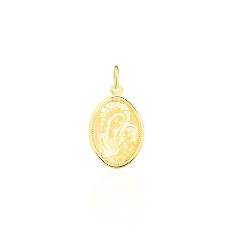 Pendentif Or Jaune Vierge A L'enfant - Pendentifs Baptême Famille | Histoire d’Or