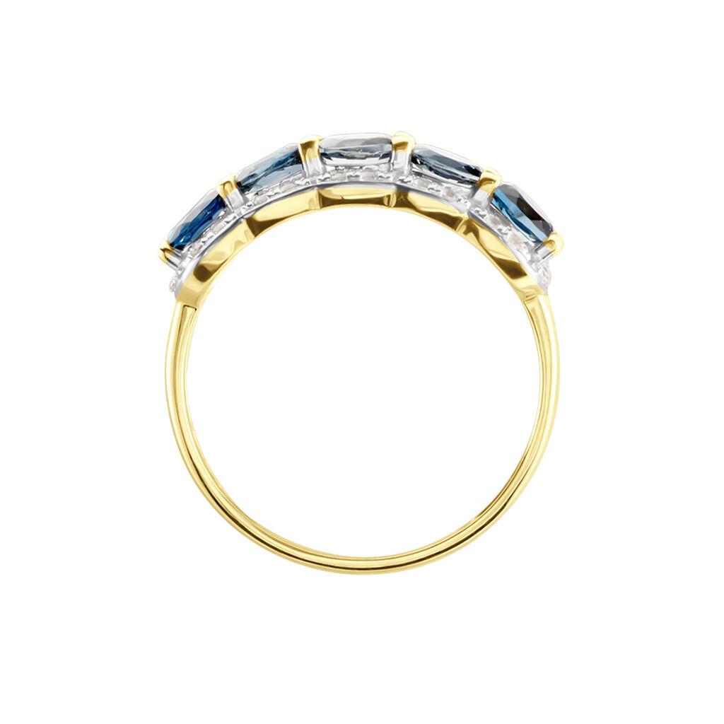 Bague Multipierres Or Jaune Margaux Topaze - Bagues avec pierre Femme | Histoire d&rsquo;Or