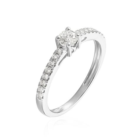 Bague Eliisa Or Blanc Diamant - Bagues solitaires Femme | Histoire d’Or